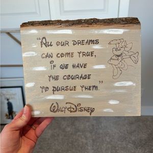 Disney Wood Burned Quote Wall Decor